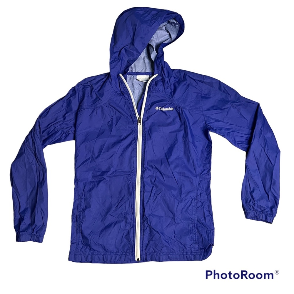 Columbia Sportswear Windbreaker Girls Youth Size Large 14/16 Purple Zip Jacket L